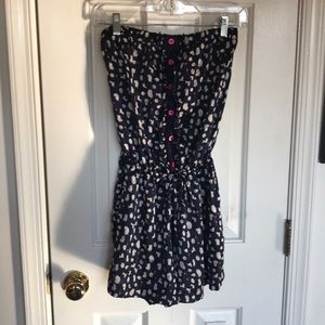 MODCLOTH sheep print strapless Romper